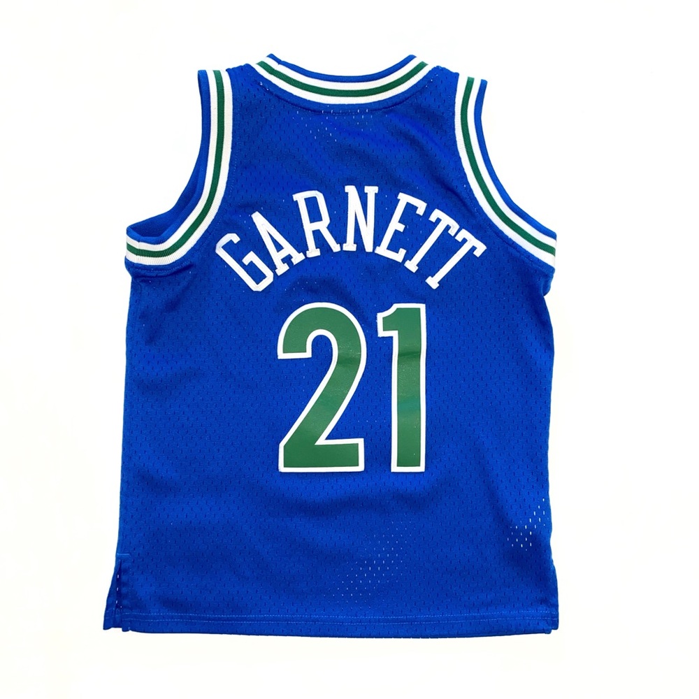 Mitchell & Ness kids blue green NBA Kevin Garnett Minnesota Timberwolves Jersey